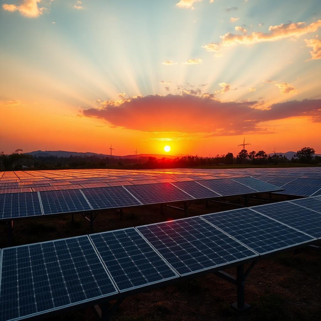 Smartland Energy - Solar panels at sunset