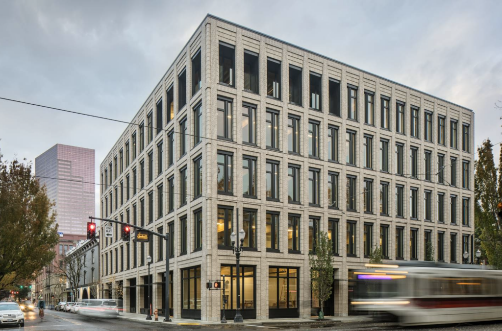 The “Living Building” in Portland that uses solar and battery storage to power its five-story office.