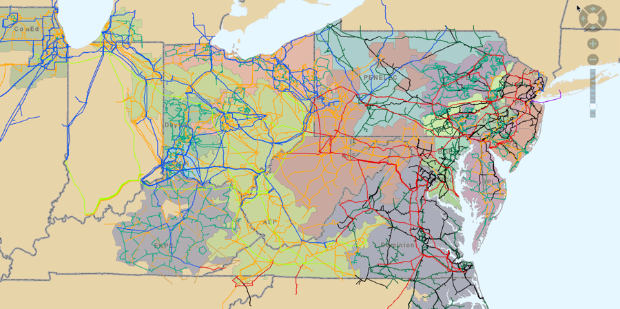 PJM Interconnection Map